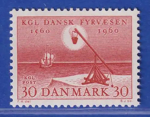 Dänemark 1960 Mi.-Nr. 383   400 Jahre Leuchtfeuerwesen  ** / MNH