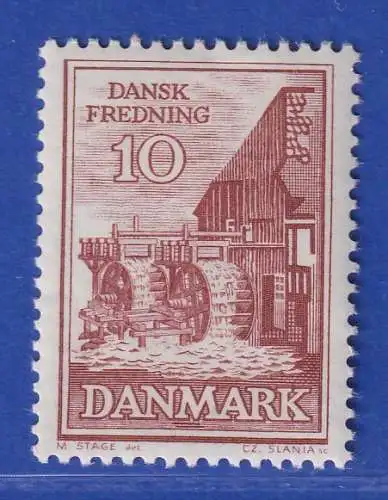 Dänemark 1962 Mi.-Nr. 404x Alte Wassermühle in Borkop ** / MNH