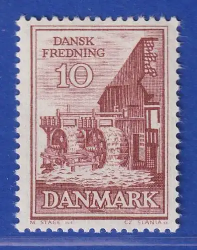 Dänemark 1962 Mi.-Nr. 404y Alte Wassermühle in Borkop ** / MNH