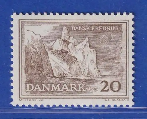 Dänemark 1962 Mi.-Nr. 408y  Kreidefelsen der Insel Mon ** / MNH