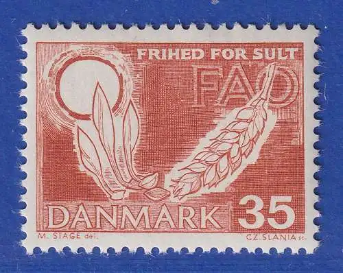 Dänemark 1963 Mi.-Nr. 409y  FAO-Kampagne gegen den Hunger ** / MNH