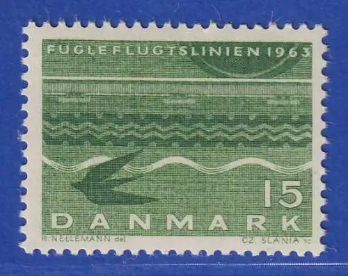 Dänemark 1963 Mi.-Nr.413y  Einweihung der Fährverbindung Vogelfluglinie ** / MNH