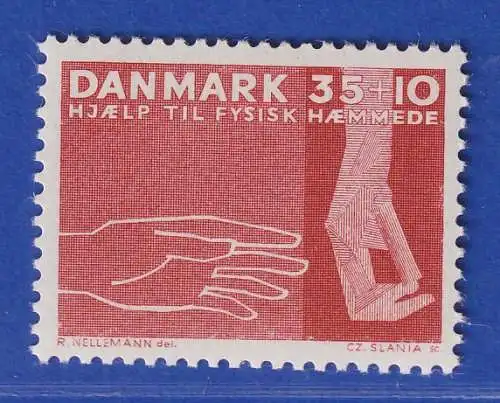 Dänemark 1963 Mi.-Nr.415y  Hilfe für Körperbehuderte ** / MNH