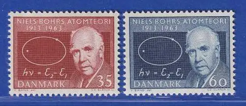 Dänemark 1963 Mi.-Nr.417-418y  50 Jahre Atommodell  von Niels Bohr ** / MNH