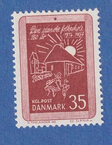 Dänemark 1964 Mi.-Nr.420x  150 Jahre Einführung von Volksschulen ** / MNH