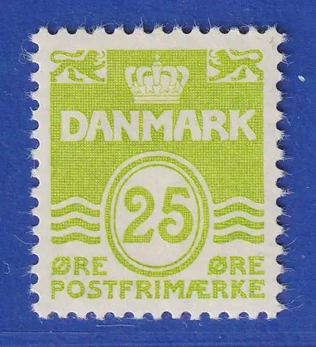 Dänemark 1965 Mi.-Nr.427x  Freimarke: Wellenlinien 25 Ö. ** / MNH