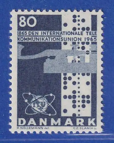 Dänemark 1965 Mi.-Nr.431x 100 J. Internationale Fernmeldeunion ( ITU) ** / MNH