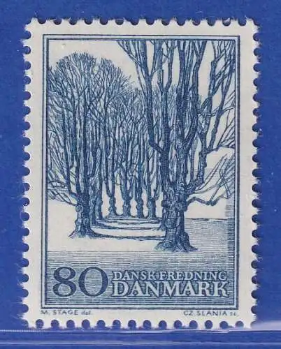 Dänemark 1966  Mi.-Nr.443x  Natur-und Denkmalschutz Allee Bregentved ** / MNH