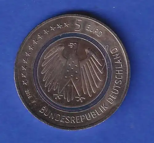 5 Euro Münze Planet Erde 2016 Prägestätte F Stuttgart