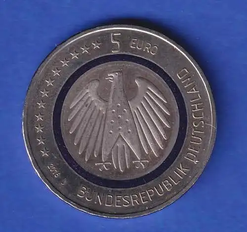 5 Euro Münze Planet Erde 2016 Prägestätte J Hamburg