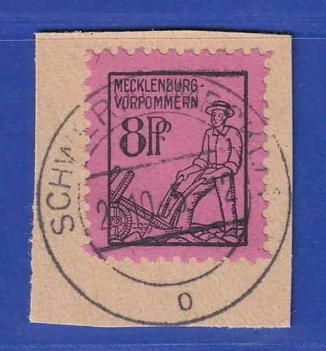 SBZ Mecklenburg-Vorpommern 1945 Mi.-Nr. 12 O auf Briefstück gpr. KRAMP BPP