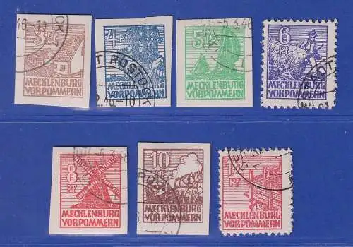 SBZ Mecklenburg-Vorpommern 1946 Abschied Mi.-Nr. 29-36x O gpr. KRAMP BPP