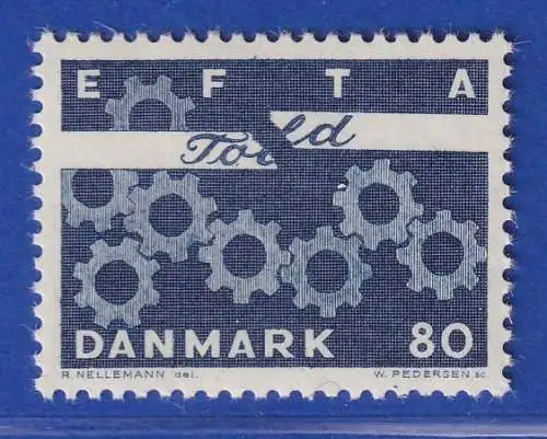 Dänemark 1967 Mi.-Nr.450x  Aufhebung Zölle EFTA-Länder ** / MNH