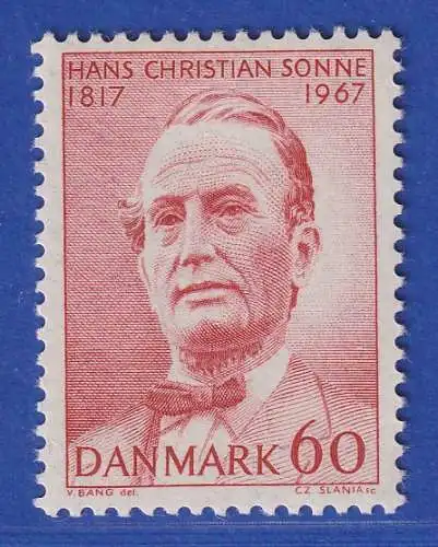 Dänemark 1967 Mi.-Nr.464 150. Geburtstag von Hans Christian Sonne ** / MNH