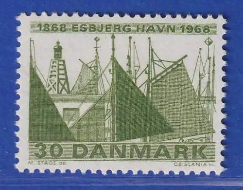 Dänemark 1968 Mi.-Nr.467 100  Jahre Hafenbau  Esbjerg ** / MNH