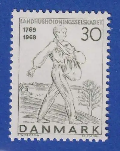 Dänemark 1969 Mi.-Nr.474 Königlich Dän. Landhaushaltsgesellschaft ** / MNH