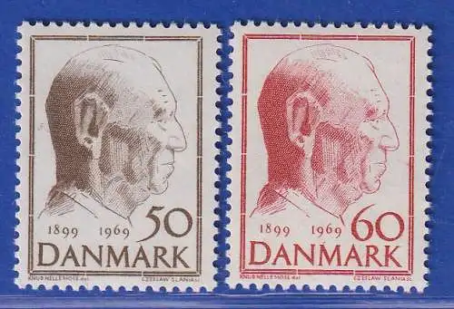 Dänemark 1969 Mi.-Nr.477-478  70.Geburtstag von König Frederik IX. ** / MNH