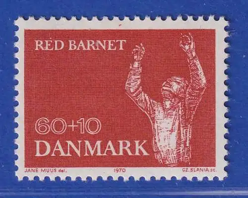 Dänemark 1970 Mi.-Nr.493  25 Jahre Organisation "Rettet das Kind"   ** / MNH