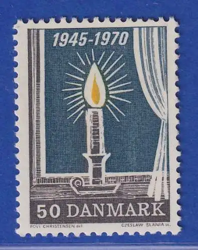 Dänemark 1970 Mi.-Nr.494  25. Jahrestag der Befreiung, Kerze  ** / MNH