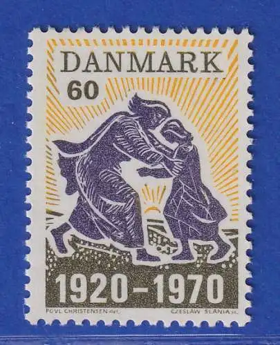 Dänemark 1970 Mi.-Nr.497  50 Jahre Vereinigung mit Nordschleswig ** / MNH