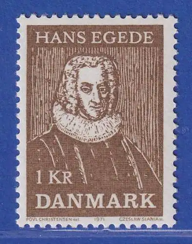 Dänemark 1971 Mi.-Nr.511 250 Jahre Landung Hans Egede in Grönland  ** / MNH