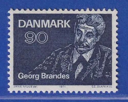 Dänemark 1971 Mi.-Nr.518 100 Jahre Vorlesungn von Georg Brandes  ** / MNH