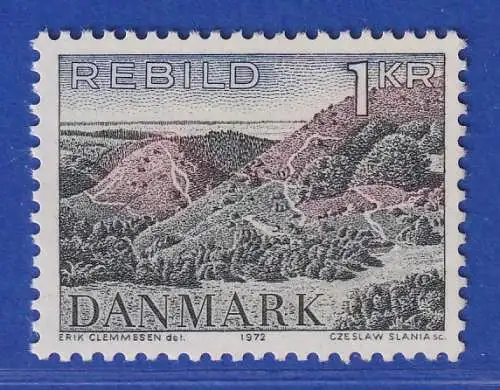 Dänemark 1972 Mi.-Nr.524  Naturschutzgebiet Rebild Bakker ** / MNH