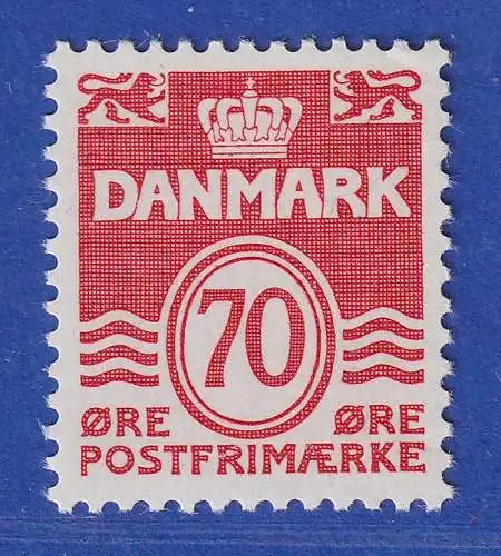 Dänemark 1972 Mi.-Nr.525x  Freimarke: Wellenlinien 70 Öre ** / MNH