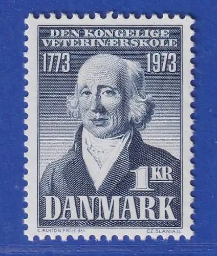 Dänemark 1973 Mi.-Nr.542  200 Jahre Kön. Veterinärschule, Christinshavn **/ MNH