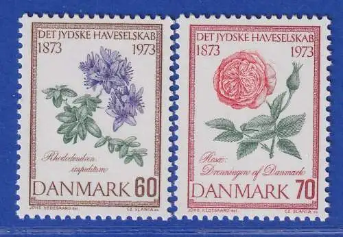 Dänemark 1973 Mi.-Nr.543-544 100 Jahre Jütländ. Gartenbaugesellschaft **/ MNH