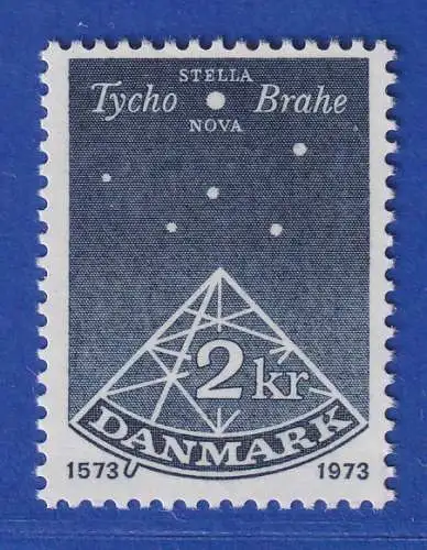 Dänemark 1973 Mi.-Nr.549 400 Jahre Buch De Nova Stella , Brahe **/ MNH