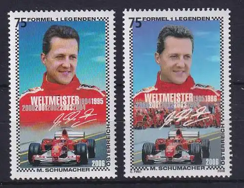 Österreich Michael Schumacher mit richtigen und falschen Jahreszahlen 2 Werte **