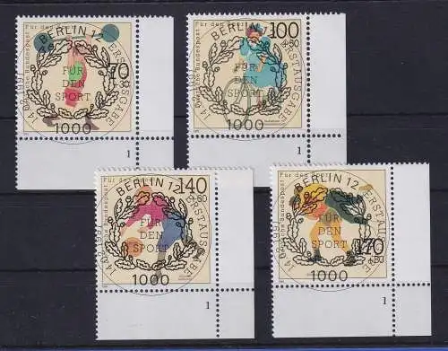 Bund 1991 Sporthilfe Mi.-Nr. 1499-1502 ER-Stücke UR mit Formnr. 1  ET-O BERLIN