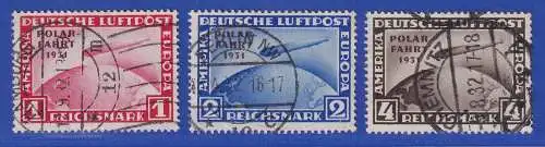 Dt. Reich Zeppelin LZ 127 Polarfahrt 1931 kpl Satz 1-2-4 RM gest, gepr. Schlegel