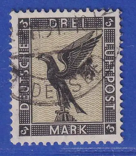 Deutsches Reich Flugpost 3 Mark Adler Mi.-Nr. 384 gestempelt gepr. SCHLEGEL BPP