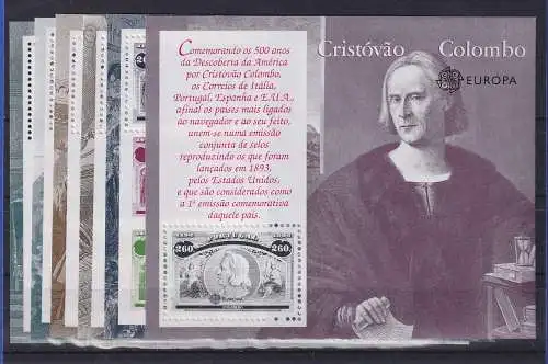 Portugal 1992 Christoph Columbus Satz 6 Blocks Mi.-Nr. Block 85-90 **