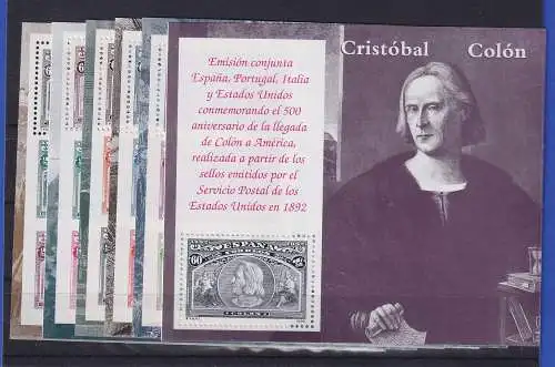 Spanien 1992 Christoph Columbus Satz 6 Blocks Mi.-Nr. Block 45-50 **