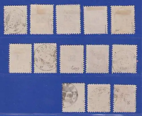 Memelgebiet 1923 Mi.-Nr. 193-205 Satz 13 Werte gestempelt  gpr. HUYLMANS BPP
