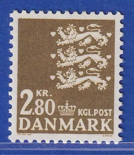 Dänemark 1975 Mi.-Nr.586  Freimarke: Kleines Reichswappen **/ MNH