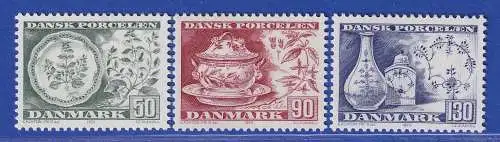 Dänemark 1975 Mi.-Nr.589-591  Dänisches Porzellan  **/ MNH