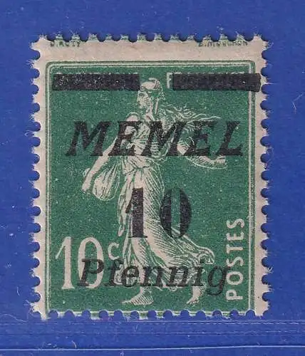 Memelgebiet 1922 Mi.-Nr. 54b gute Farbe postfrisch **  gpr. HUYLMANS BPP