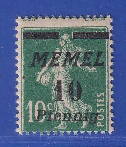 Memelgebiet 1922 Mi.-Nr. 54b gute Farbe postfrisch **  geprüft HUYLMANS BPP