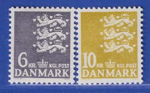 Dänemark 1976 Mi.-Nr.625-626  Freimarken: Kleines Reichswappen. **/MNH