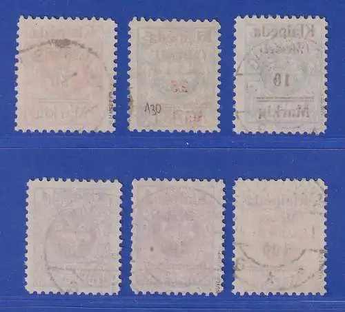 Memelgebiet 1923 Mi.-Nr. 129-134 Satz kpl. O  teils gpr. HUYLMANS BPP