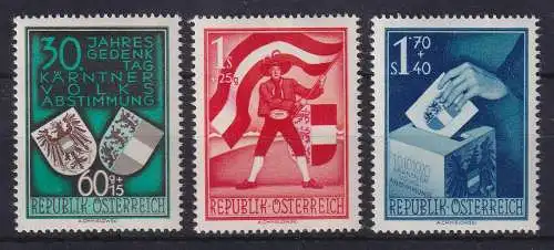 Österreich 1950 Volkswahlen Kärnten Mi.-Nr. 952-54 Satz 3 Werte kpl. postfrisch