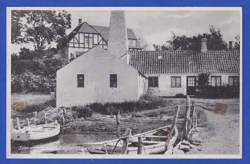 Dänemark AK Svendborg Bootsanlegestelle auf der Insel Thurø 1941