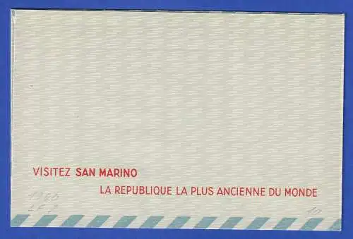 San Marino 1950 GA Luftpost-Faltbrief (Aerogramm) Mi.-Nr. LF 2 ungebraucht