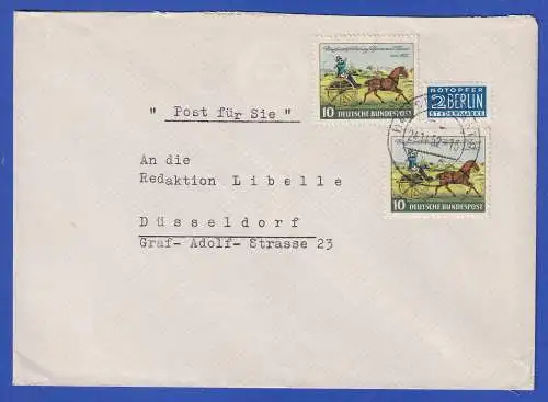 Bund 1952 Tag der Briefmarke Mi.-Nr. 160 als MEF auf Brief O STUTTGART