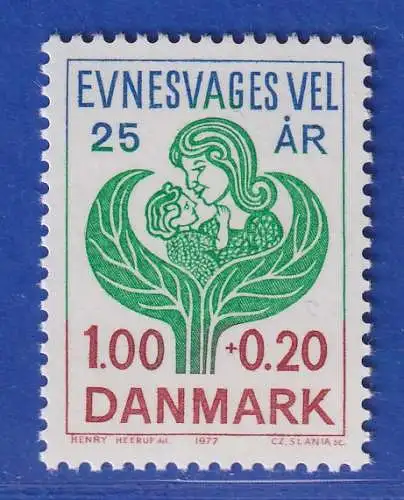 Dänemark 1977 Mi.-Nr.638 Vereinigung für geistig Behinderte **/MNH