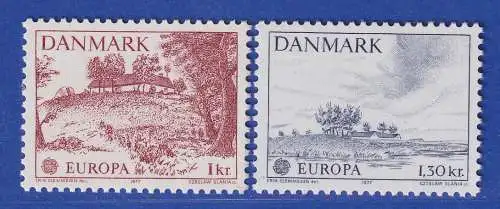 Dänemark 1977 Mi.-Nr.639-640 Europa: Landschaften **/MNH